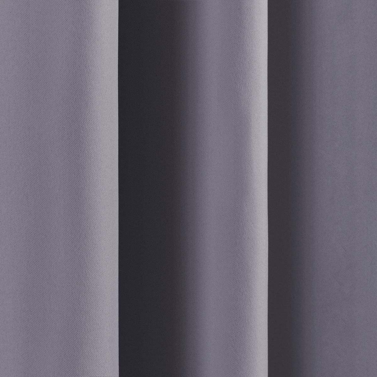 52 x 63 inch Solid Grey Thermal Blackout Curtain Panels - Set of 2-4