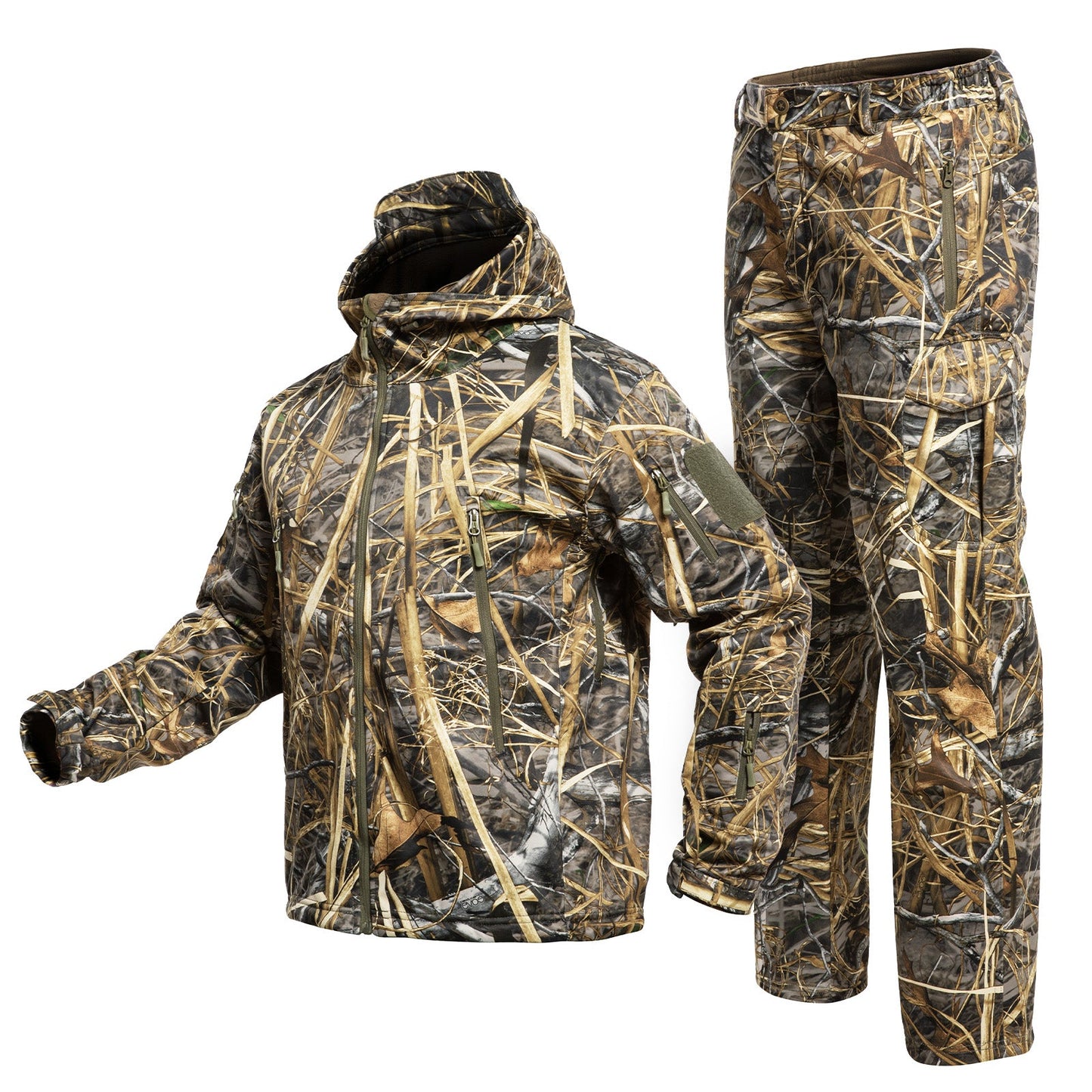 Quiet Hunting Clothes Suit Clothing Gear Camouflage Hoodie Jacket Pants-0