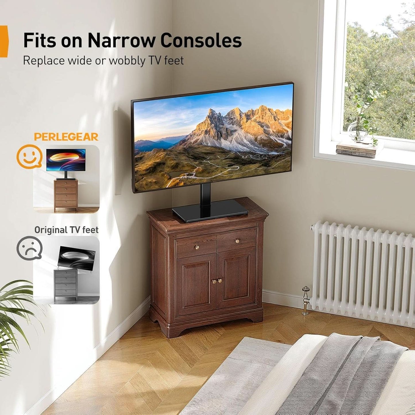Tabletop TV Stand 23 to 60 Inches Height Adjustable-4