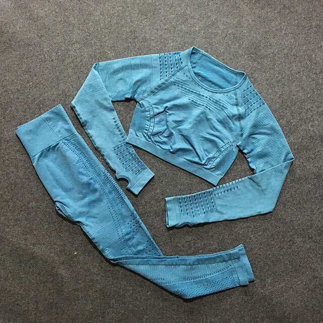 2 pieces gym set workout clothes for women flawless knit VIP-3