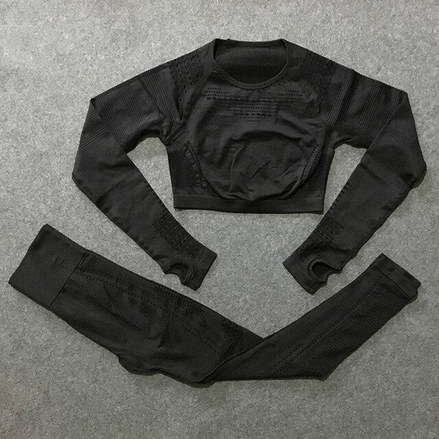 2 pieces gym set workout clothes for women flawless knit VIP-4