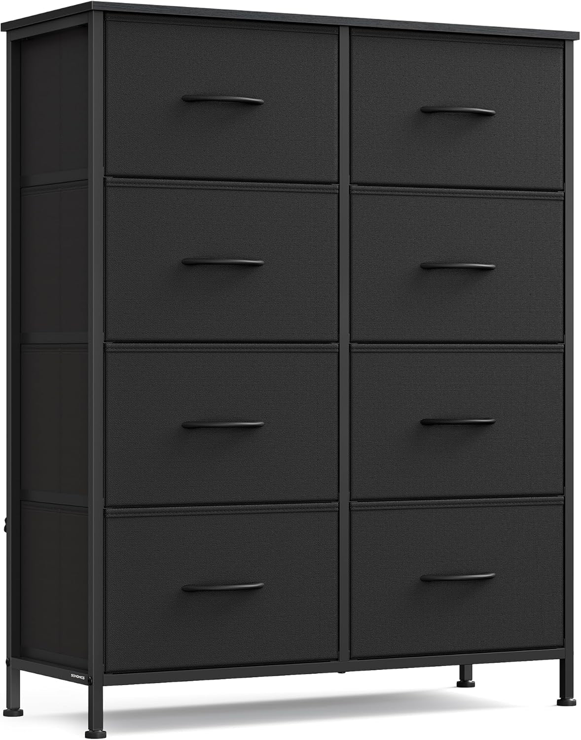 Black Eight Drawer Dresser For Bedroom Organization-0