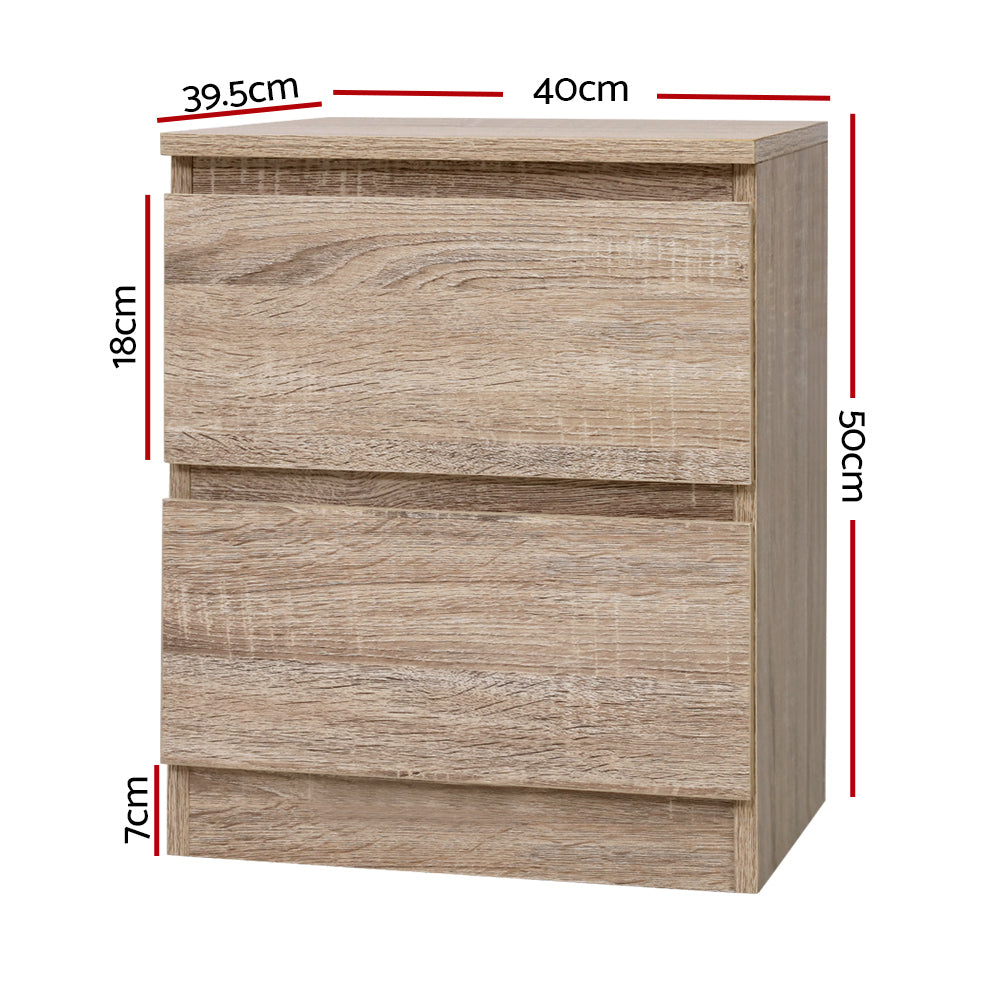 NNEDSZ Bedside Tables Drawers Side Table Bedroom Furniture Nightstand Wood Lamp-1