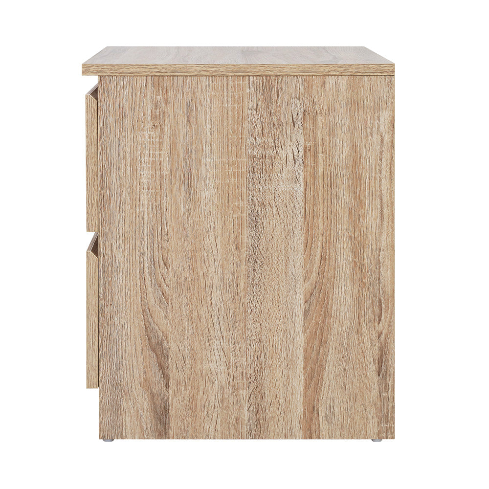 NNEDSZ Bedside Tables Drawers Side Table Bedroom Furniture Nightstand Wood Lamp-3