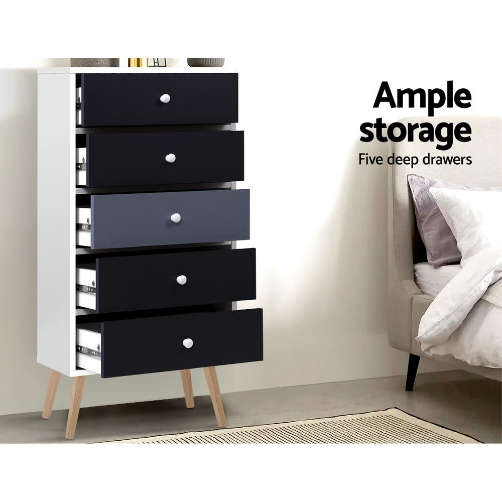NNEDSZ Chest of Drawers Dresser Table Tallboy Storage Cabinet Furniture Bedroom-2