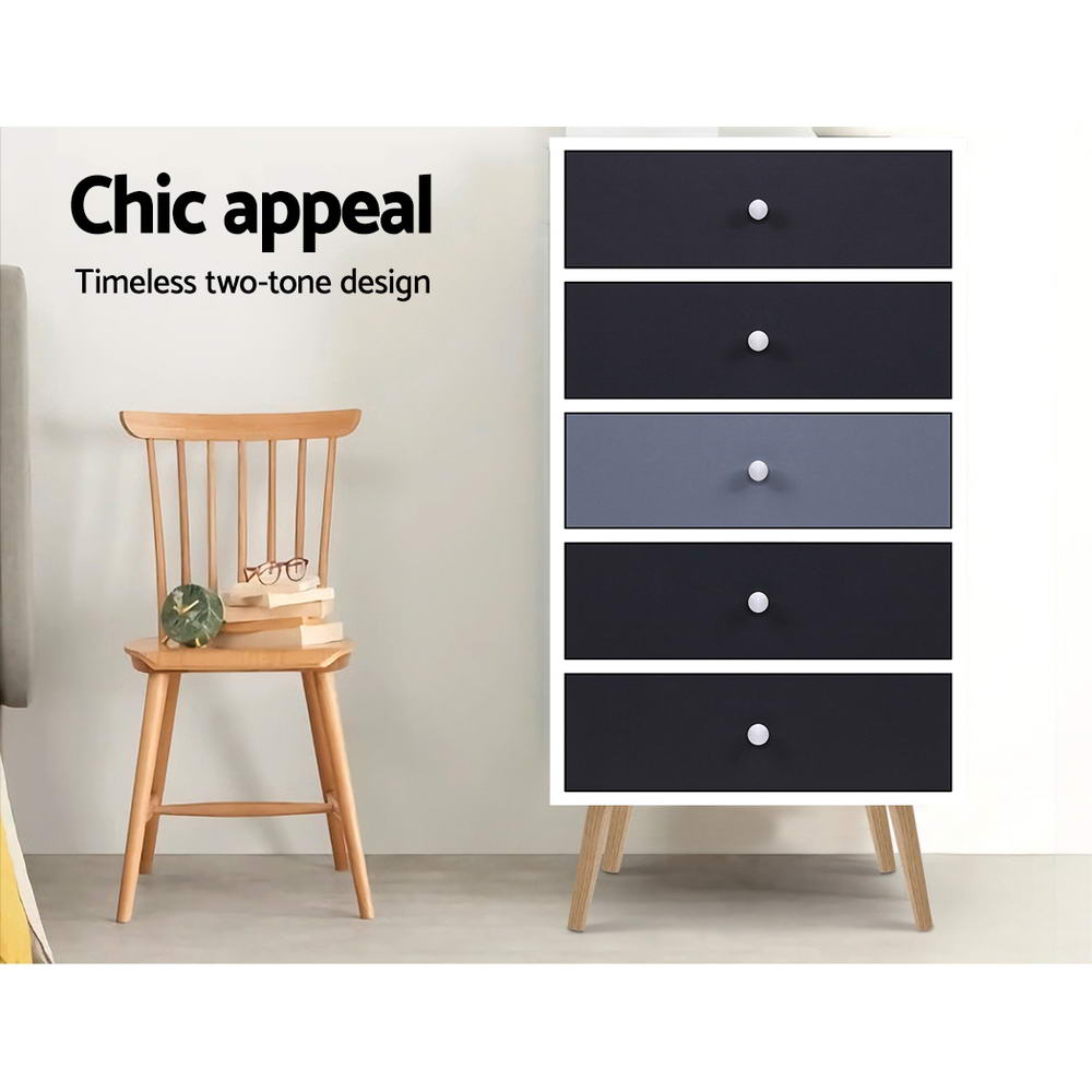 NNEDSZ Chest of Drawers Dresser Table Tallboy Storage Cabinet Furniture Bedroom-3