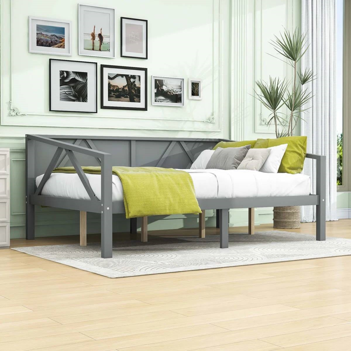 Full size Daybed in Grey Wood Finish-1