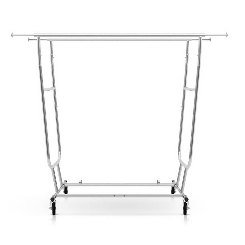 NNEDSZ Clothes Rack Double Rail Coat Stand Adjustable Hanger-2