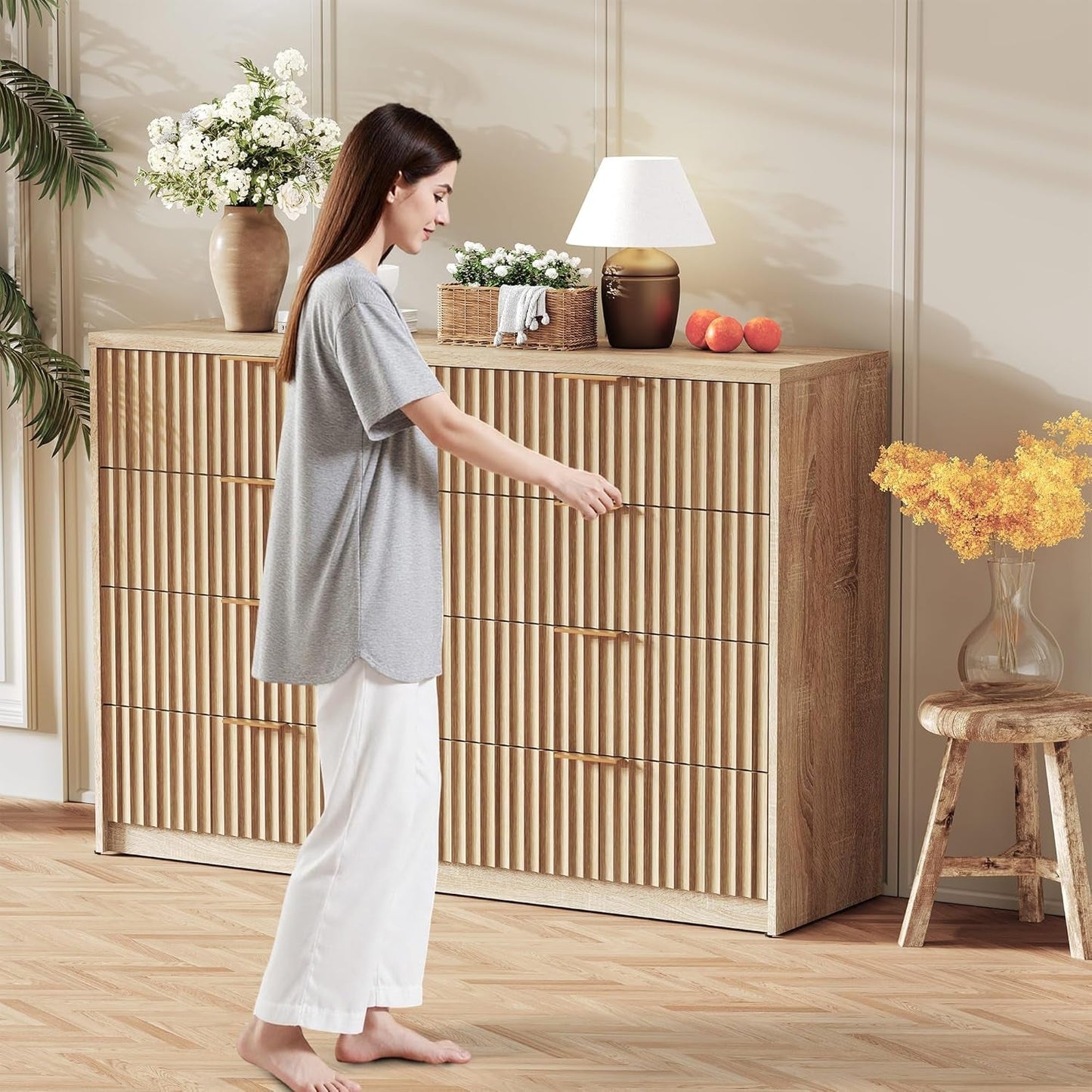 Eight Drawer Dresser Multifunctional Bedroom Storage-3