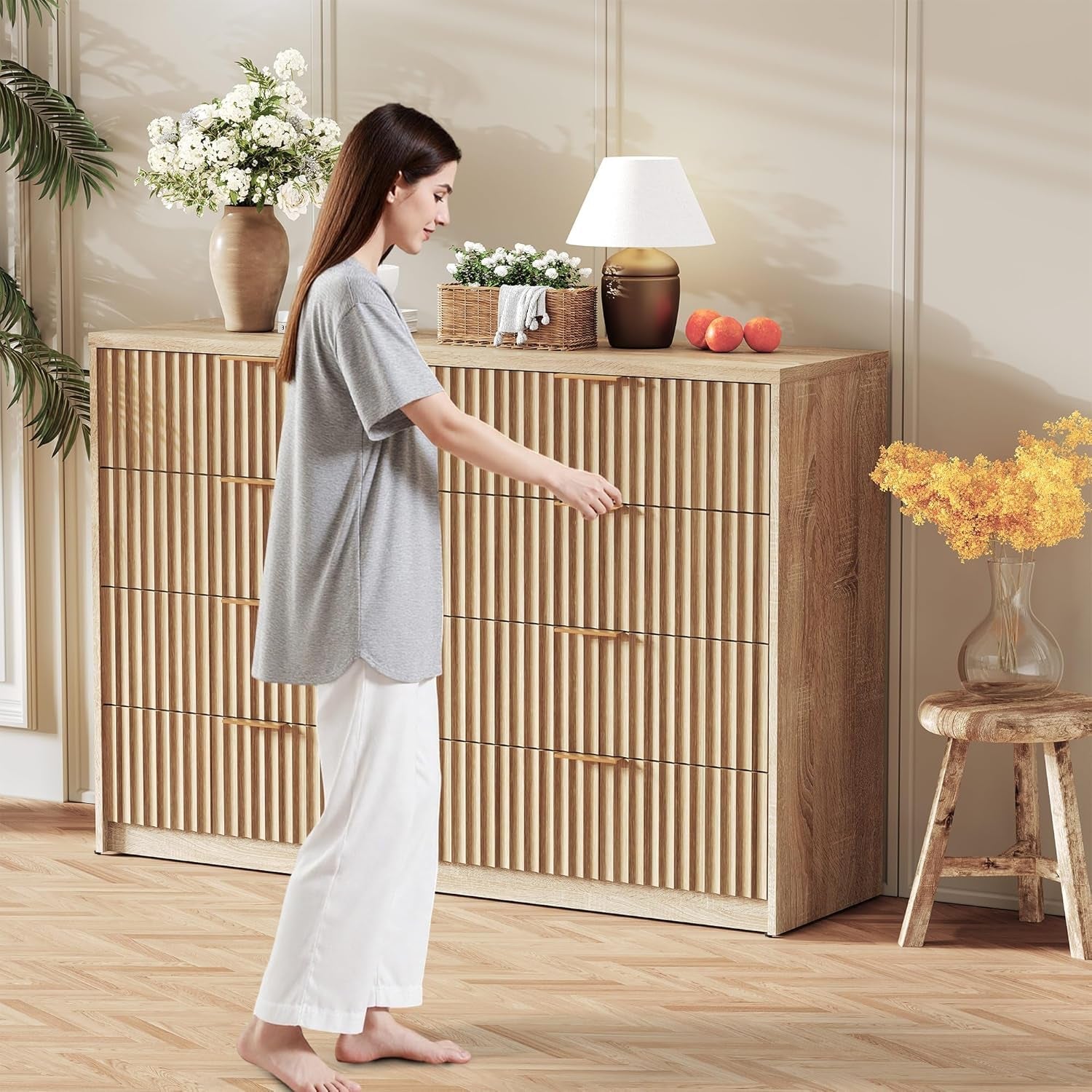 Eight Drawer Dresser Multifunctional Bedroom Storage-3