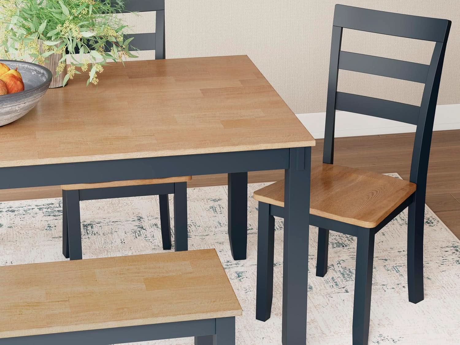 Intercontinental Mango Wood Dining Table Set Cerulean-3