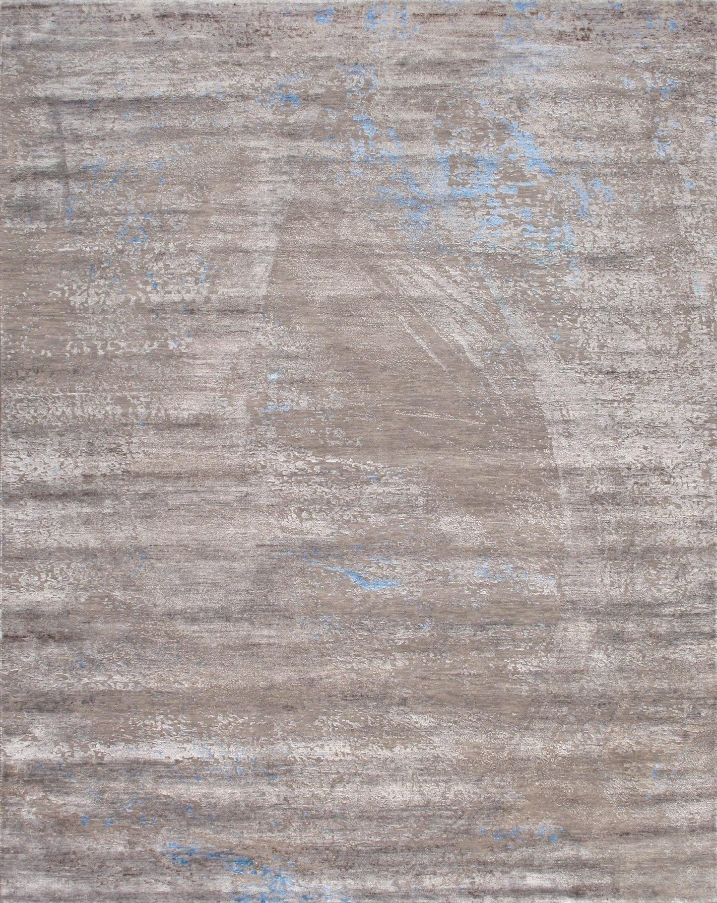 Canvello Modern Blue And Grey Area Rugs - 8'11" X 12'