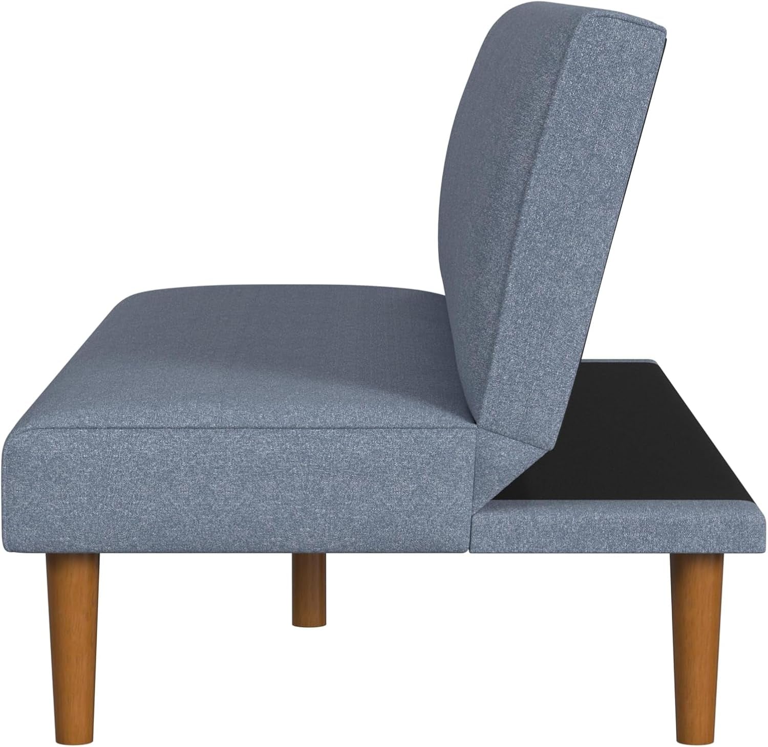 Blue Upholstered Convertible Futon Sofa Bed Dormitory-4