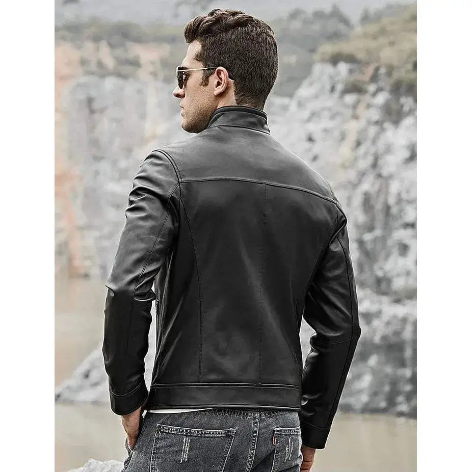 Men’s Leather Biker Jacket-1