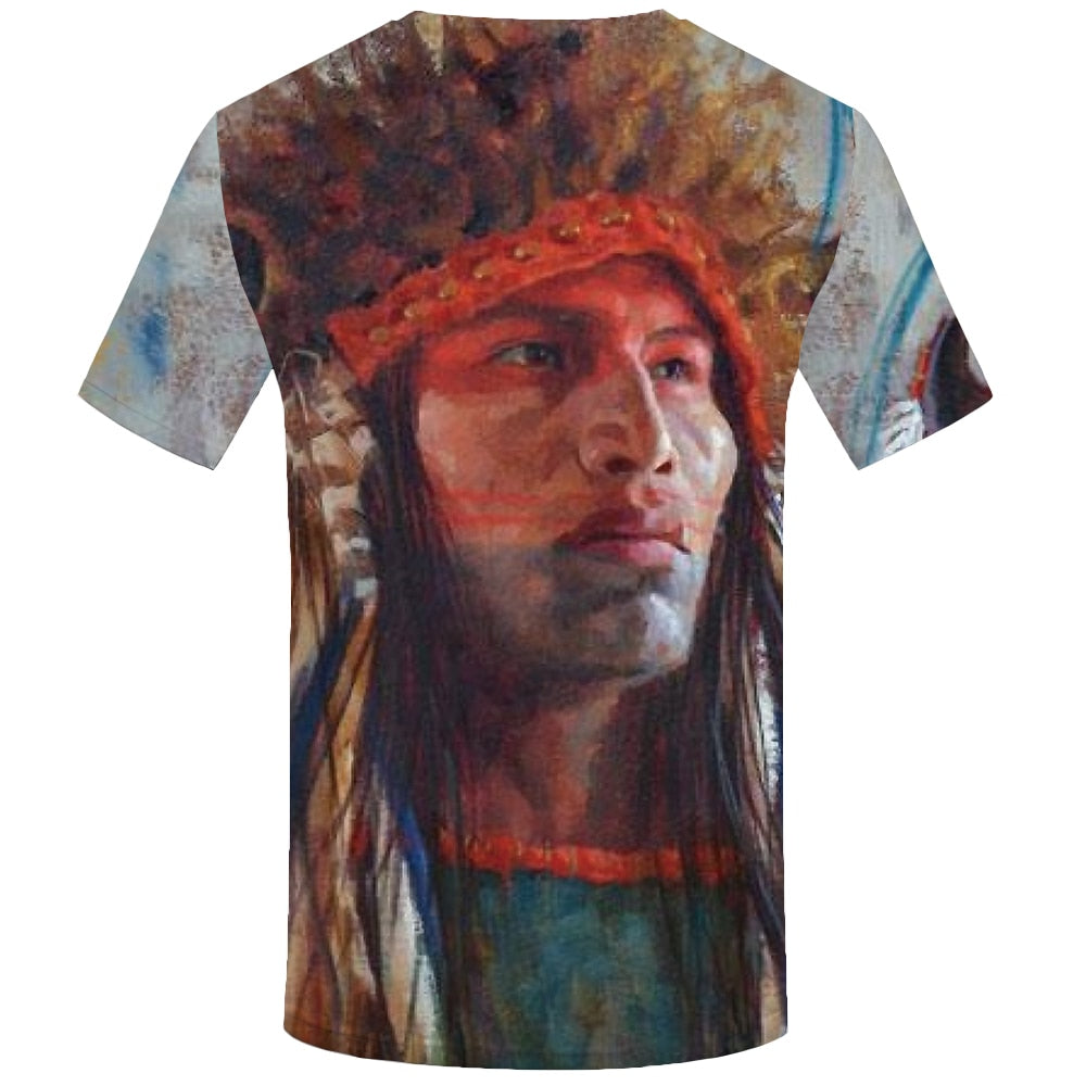 Men Harajuku T-shirts 3d America Tshirt Printed Feather Tshirts Casual Colorful Anime Clothes-4