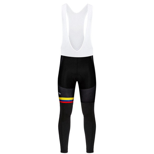COLOMBIA Cycling Jersey 9D Bib Set MTB Uniform Bike Clothing Quick Dry Bicycle Clothes Mens Long Cycling Wear