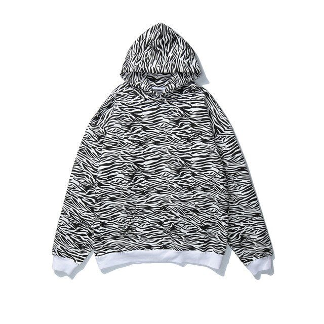 Streetwear Green Zebra Pattern Hoodies Sweatshirt Hip Hop Hoodie Autumn Harajuku Pullover Oversize Unisex Clothes-6